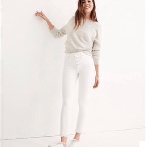 MADEWELL 10” high-riser crop button front jeans
